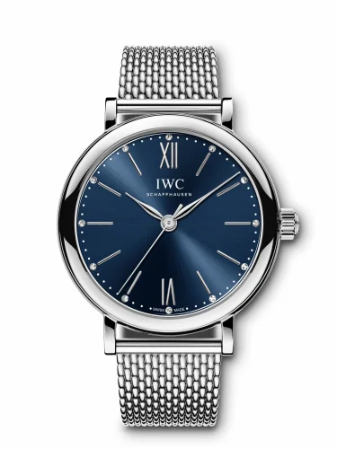 IWC Portofino 34 Stainless Steel / Blue / Mesh IW3574-04 (IW357404)